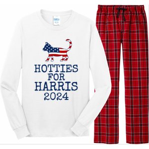 Hotties For Harris 2024 Cat Ladies Kamala Presidential Election 2024 Long Sleeve Pajama Set