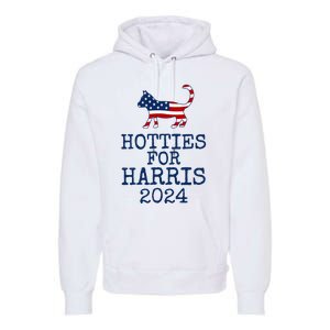 Hotties For Harris 2024 Cat Ladies Kamala Presidential Election 2024 Premium Hoodie