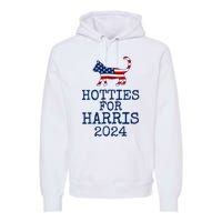 Hotties For Harris 2024 Cat Ladies Kamala Presidential Election 2024 Premium Hoodie