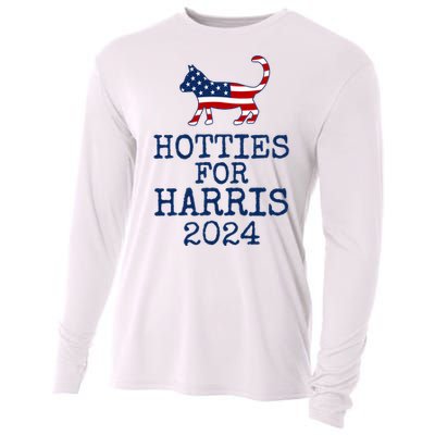 Hotties For Harris 2024 Cat Ladies Kamala Presidential Election 2024 Cooling Performance Long Sleeve Crew