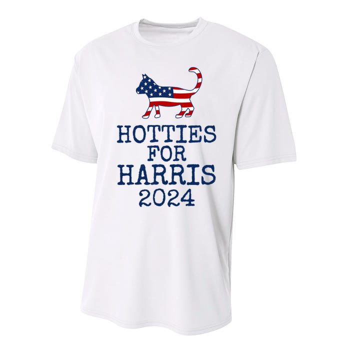 Hotties For Harris 2024 Cat Ladies Kamala Presidential Election 2024 Performance Sprint T-Shirt