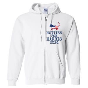 Hotties For Harris 2024 Cat Ladies Kamala Presidential Election 2024 Full Zip Hoodie