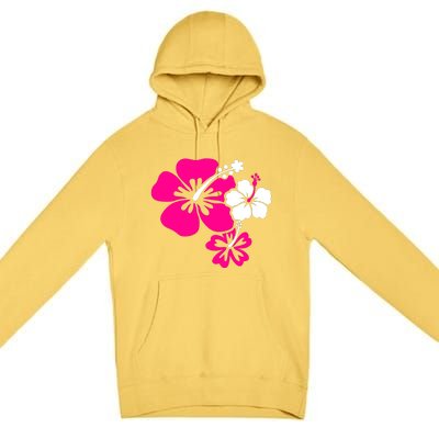 Hibiscus Flowers Premium Pullover Hoodie