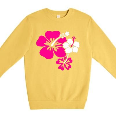 Hibiscus Flowers Premium Crewneck Sweatshirt