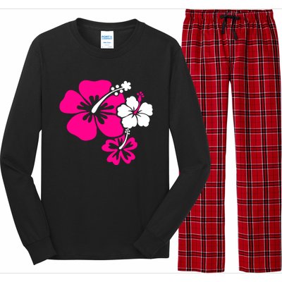 Hibiscus Flowers Long Sleeve Pajama Set