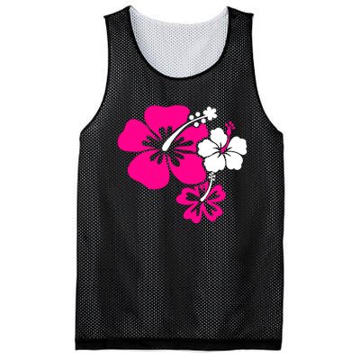 Hibiscus Flowers Mesh Reversible Basketball Jersey Tank