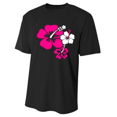 Hibiscus Flowers Performance Sprint T-Shirt