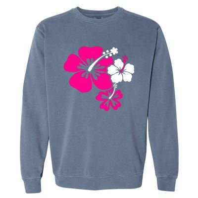 Hibiscus Flowers Garment-Dyed Sweatshirt