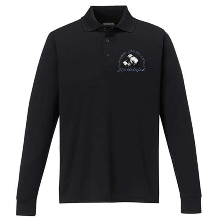 Hard Fought Heart Felt It Is Well Hallelujah Performance Long Sleeve Polo