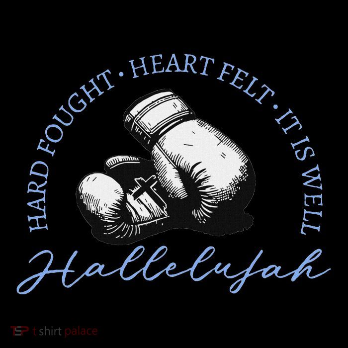 Hard Fought Heart Felt It Is Well Hallelujah Drawstring Bag