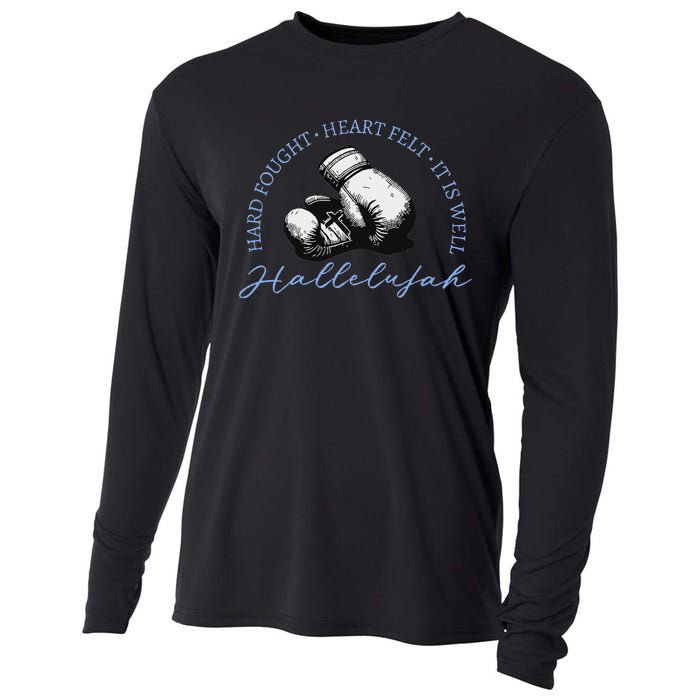 Hard Fought Heart Felt It Is Well Hallelujah Cooling Performance Long Sleeve Crew