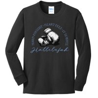 Hard Fought Heart Felt It Is Well Hallelujah Kids Long Sleeve Shirt