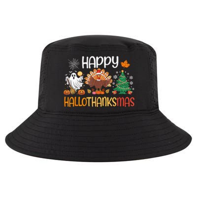 Hallothanksmas Funny Halloween Thanksgiving Christmas Cool Comfort Performance Bucket Hat