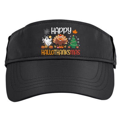 Hallothanksmas Funny Halloween Thanksgiving Christmas Adult Drive Performance Visor