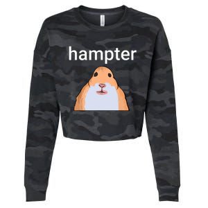 Hampter Funny Hamster Dank Meme Cropped Pullover Crew