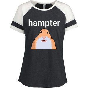 Hampter Funny Hamster Dank Meme Enza Ladies Jersey Colorblock Tee