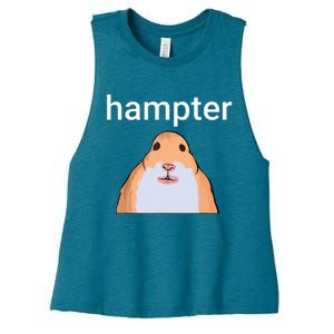 Hampter Funny Hamster Dank Meme Women's Racerback Cropped Tank