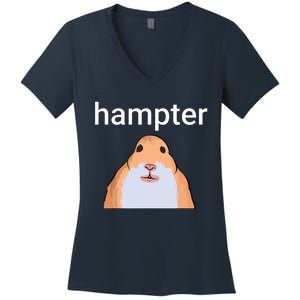 Hampter Funny Hamster Dank Meme Women's V-Neck T-Shirt