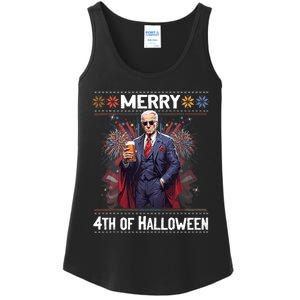 Halloween Funny Happy 4th Of July Anti Joe Biden Ladies Essential Tank