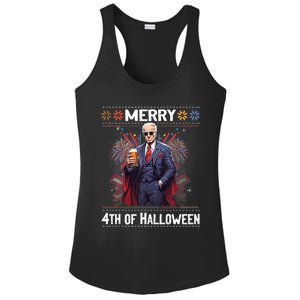 Halloween Funny Happy 4th Of July Anti Joe Biden Ladies PosiCharge Competitor Racerback Tank