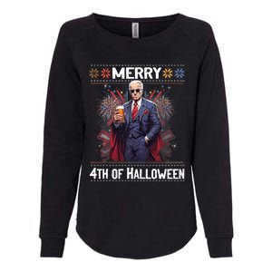 Halloween Funny Happy 4th Of July Anti Joe Biden Womens California Wash Sweatshirt