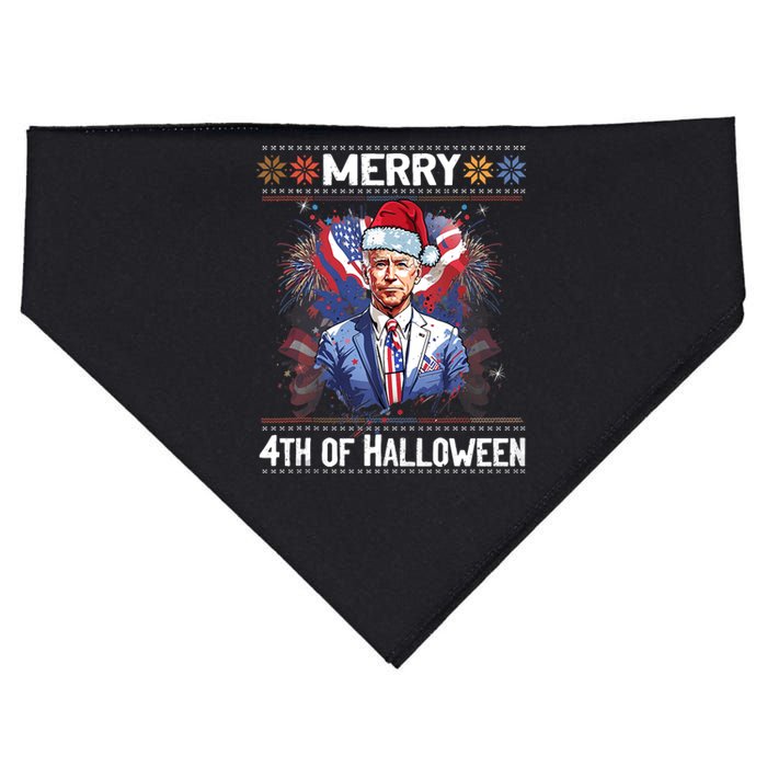 Halloween Funny Happy 4th Of July Anti Joe Biden USA-Made Doggie Bandana