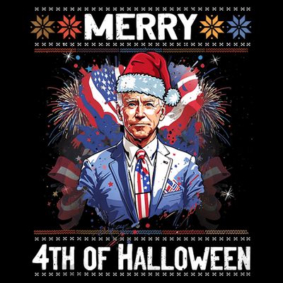 Halloween Funny Happy 4th Of July Anti Joe Biden T-Shirt