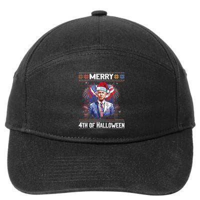 Halloween Funny Happy 4th Of July Anti Joe Biden 7-Panel Snapback Hat