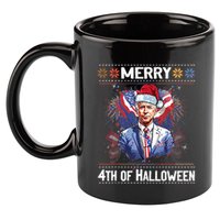 Halloween Funny Happy 4th Of July Anti Joe Biden 11oz C Handle Ceramic Mug