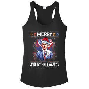 Halloween Funny Happy 4th Of July Anti Joe Biden Ladies PosiCharge Competitor Racerback Tank