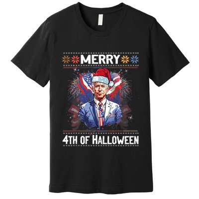 Halloween Funny Happy 4th Of July Anti Joe Biden Premium T-Shirt
