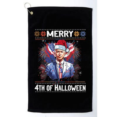 Halloween Funny Happy 4th Of July Anti Joe Biden Golf Towel