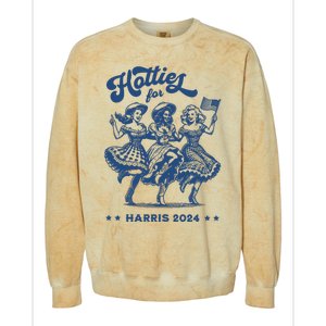 Hotties For Harris 2024 Colorblast Crewneck Sweatshirt