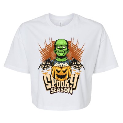 Halloween Frankenstein Bella+Canvas Jersey Crop Tee