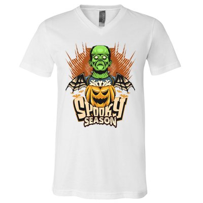 Halloween Frankenstein V-Neck T-Shirt