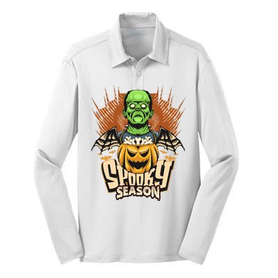 Halloween Frankenstein Silk Touch Performance Long Sleeve Polo