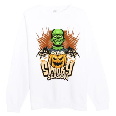 Halloween Frankenstein Premium Crewneck Sweatshirt