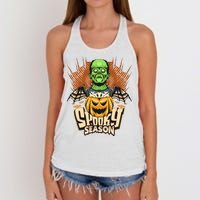 Halloween Frankenstein Women's Knotted Racerback Tank