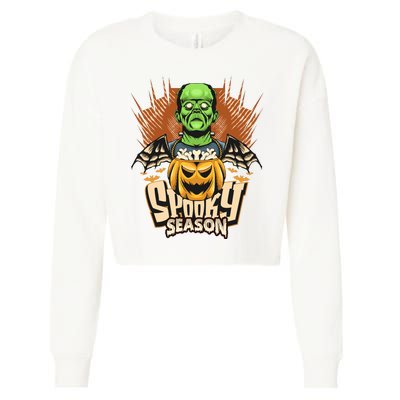 Halloween Frankenstein Cropped Pullover Crew