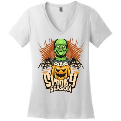 Halloween Frankenstein Women's V-Neck T-Shirt