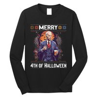 Halloween Funny Happy 4th Of July Anti Joe Biden Funny Biden Meme Long Sleeve Shirt