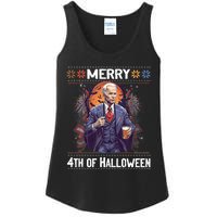 Halloween Funny Happy 4th Of July Anti Joe Biden Funny Biden Meme Ladies Essential Tank