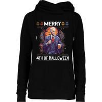 Halloween Funny Happy 4th Of July Anti Joe Biden Funny Biden Meme Womens Funnel Neck Pullover Hood