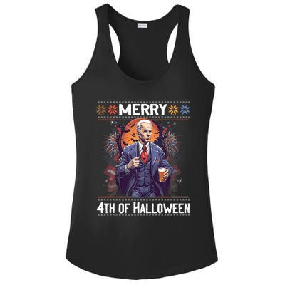 Halloween Funny Happy 4th Of July Anti Joe Biden Funny Biden Meme Ladies PosiCharge Competitor Racerback Tank