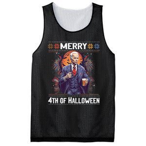 Halloween Funny Happy 4th Of July Anti Joe Biden Funny Biden Meme Mesh Reversible Basketball Jersey Tank