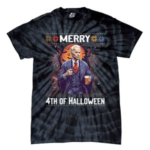 Halloween Funny Happy 4th Of July Anti Joe Biden Funny Biden Meme Tie-Dye T-Shirt