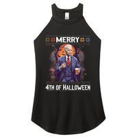 Halloween Funny Happy 4th Of July Anti Joe Biden Funny Biden Meme Women's Perfect Tri Rocker Tank