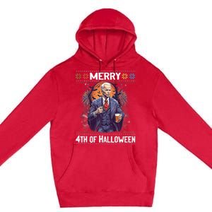 Halloween Funny Happy 4th Of July Anti Joe Biden Funny Biden Meme Premium Pullover Hoodie