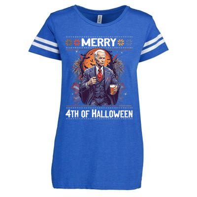 Halloween Funny Happy 4th Of July Anti Joe Biden Funny Biden Meme Enza Ladies Jersey Football T-Shirt