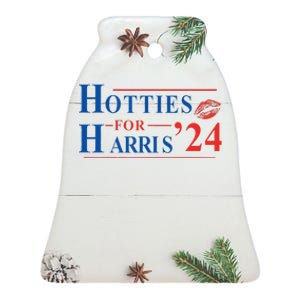 Hotties For Harris Kamala Harris For President 2024 Ceramic Bell Ornament